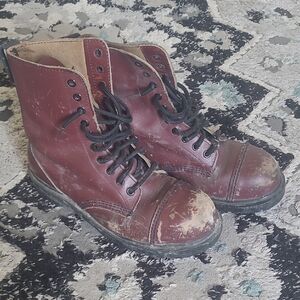 Women's Burgundy Leather Boots